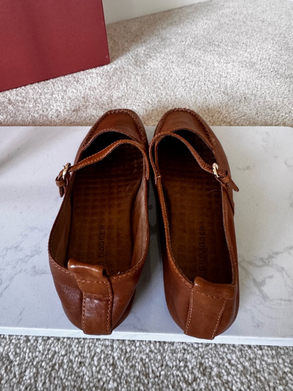 Kelsi Dagger Women’s Ferry Fox Leather Mary Jane Loafers Never Worn - Picture 3 of 5